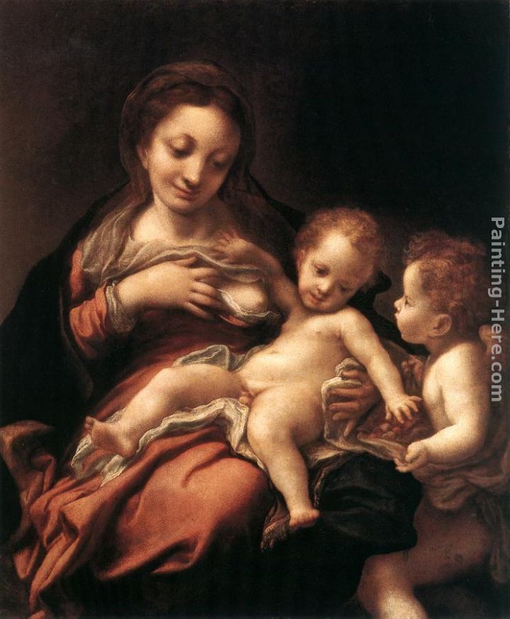 Correggio Virgin and Child with an Angel (Madonna del Latte)